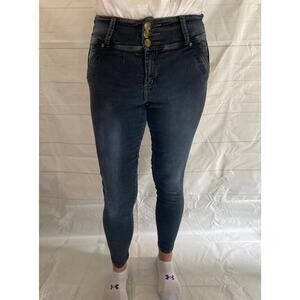 Ska Studio Butt Lifter COLOMBIAN Skinny Blue Stretch Jeans Women’s 12 (26x28.5)#